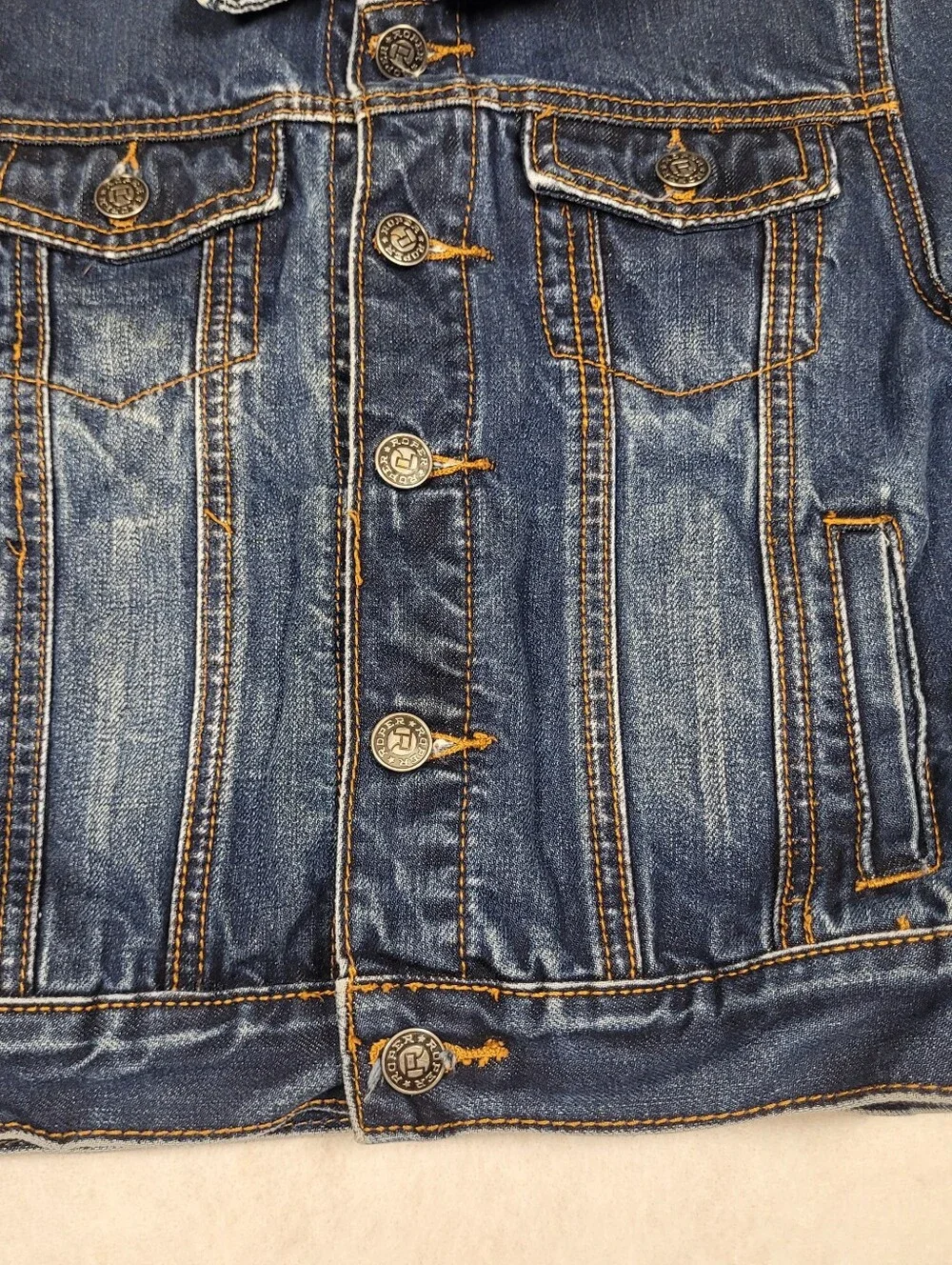 Roper Blue Denim Western Jacket Youth Boys Size Small